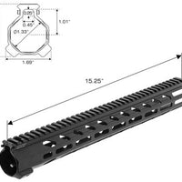UTG ARWEN 15" M-LOK FREE FLOAT HANDGUARD