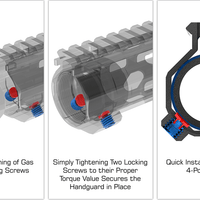 UTG FORERUNNER 15" M-LOK FREE FLOAT HANDGUARD