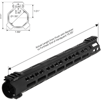 UTG FORERUNNER 15" M-LOK FREE FLOAT HANDGUARD