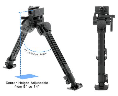 UTG BIG BORE FULL STABILITY BIPOD