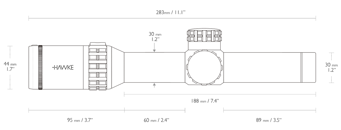 HAWKE FRONTIER 30 1-6X24 IR L4A