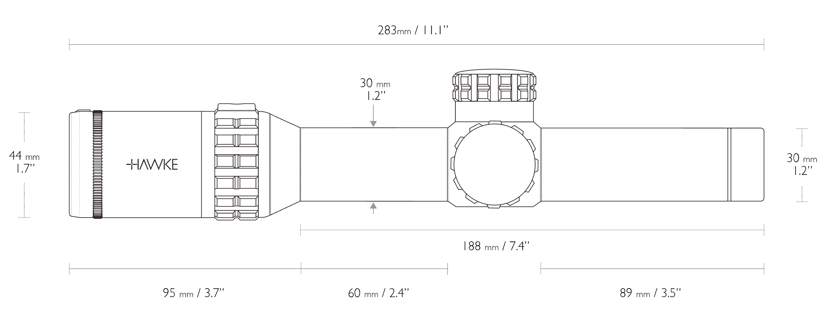 HAWKE FRONTIER 30 1-6X24 IR L4A