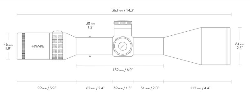 HAWKE SIDEWINDER 6-24X56 SR PRO GEN II