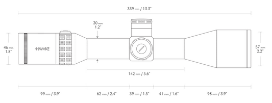 HAWKE SIDEWINDER 4-16X50 10X HALF MIL