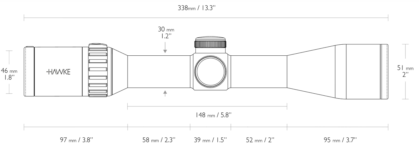 HAWKE ENDURANCE 30 WA FD 1.7-10X44 LR2