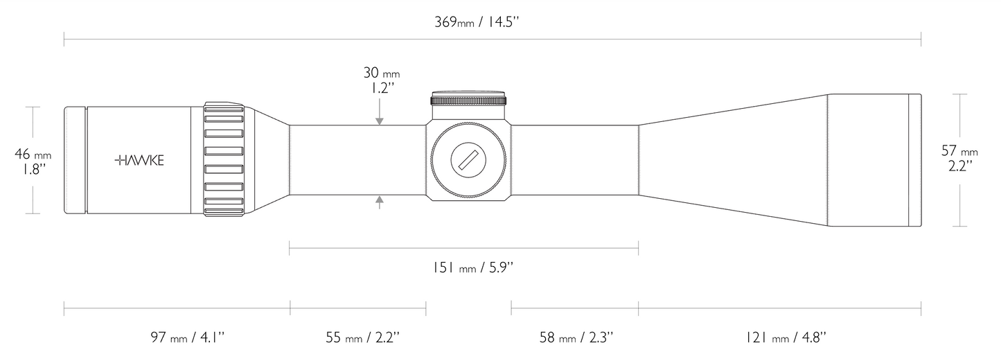 HAWKE ENDURANCE 30WA 4-16X50 - .223/.308