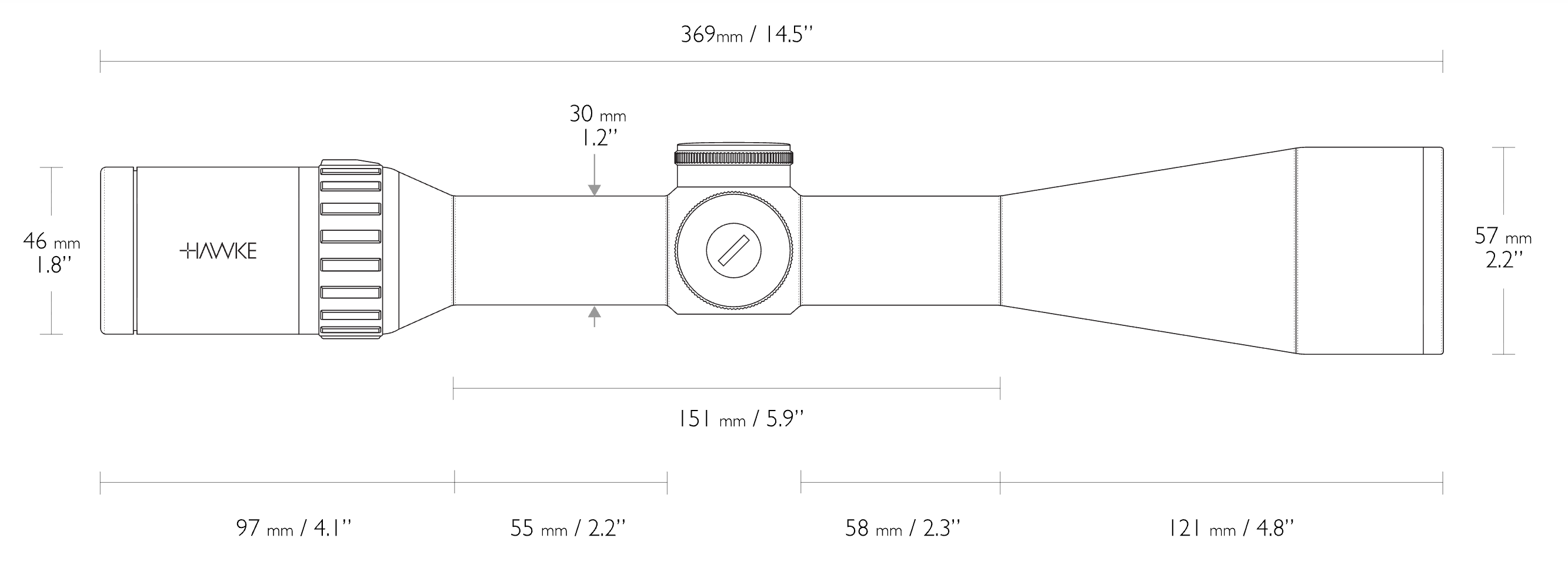 HAWKE ENDURANCE 30WA 4-16X50 - .223/.308