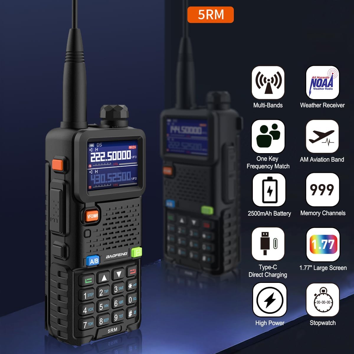 BAOFENG UV-5RM TWO-WAY RADIO