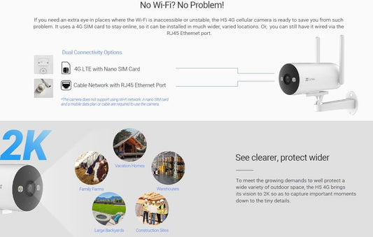 EZVIZ H5 4G AI SMART HOME CAMERA