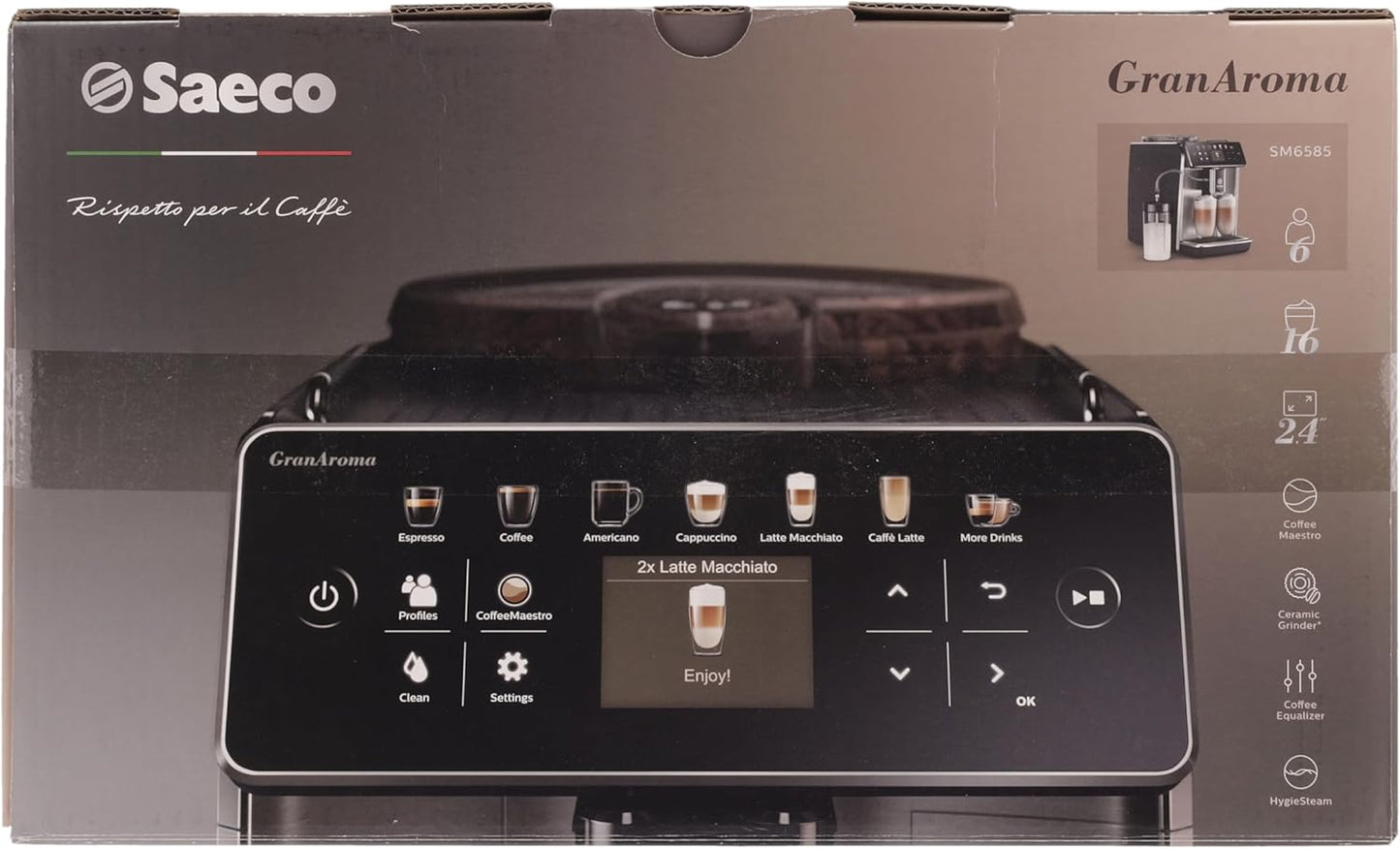 SAECO GRANAROMA SM6580 ESPRESSO MACHINE-WHITE - NeonSales {{ shop.shopifyCountryName }}