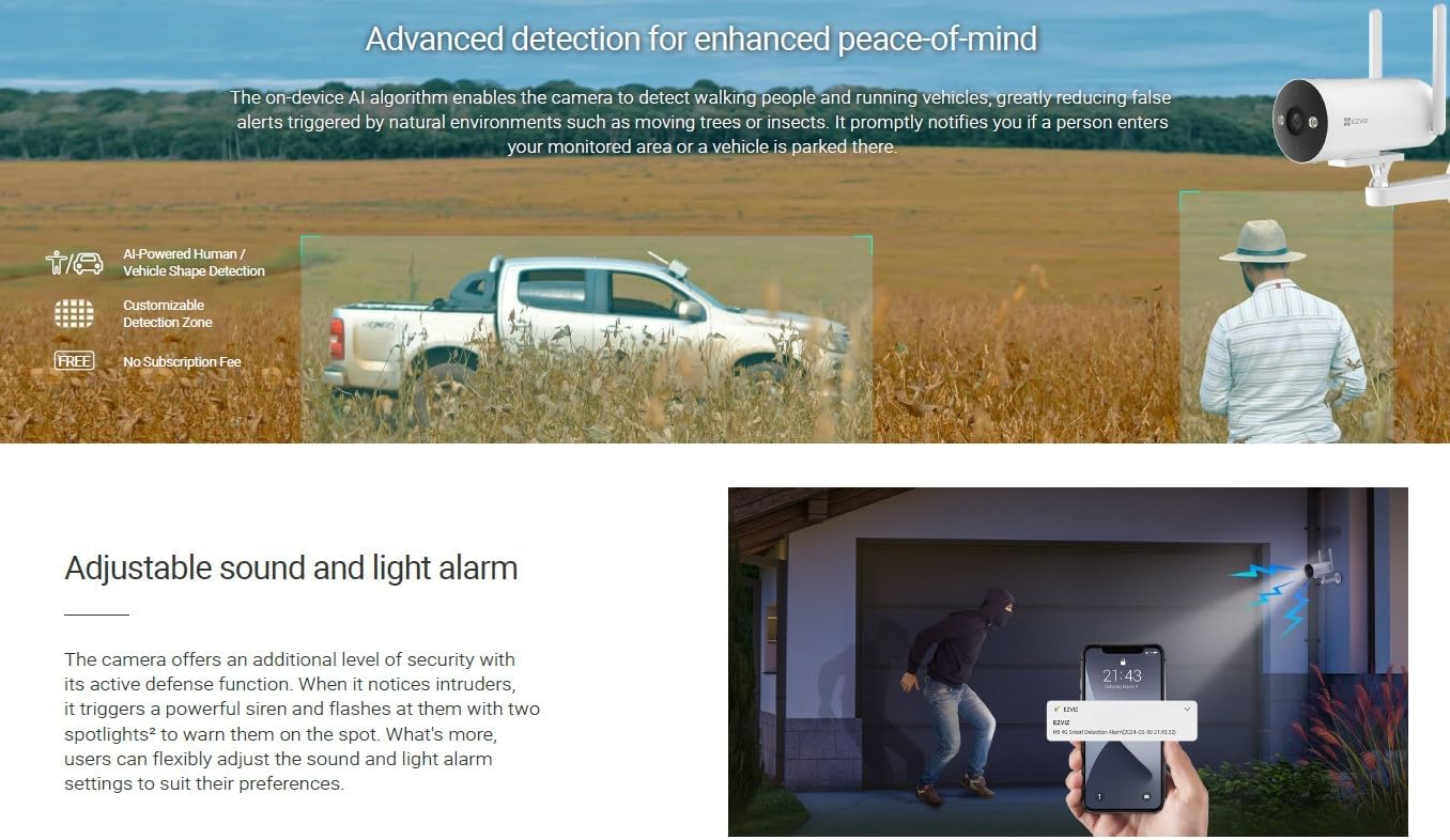 EZVIZ H5 4G AI SMART HOME CAMERA