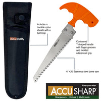 ACCUSHARP 6" BONE SAW + SHEATH - NeonSales {{ shop.shopifyCountryName }}