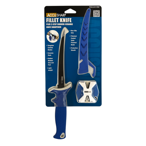 ACCUSHARP FILLET KNIFE + 2 STEP CERAMIC SHARPENER - NeonSales {{ shop.shopifyCountryName }}