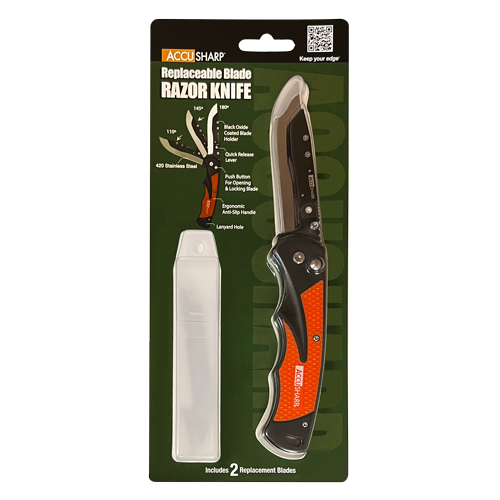 ACCUSHARP RAZOR KNIFE + 2 REPLACEMENT BLADES - NeonSales {{ shop.shopifyCountryName }}
