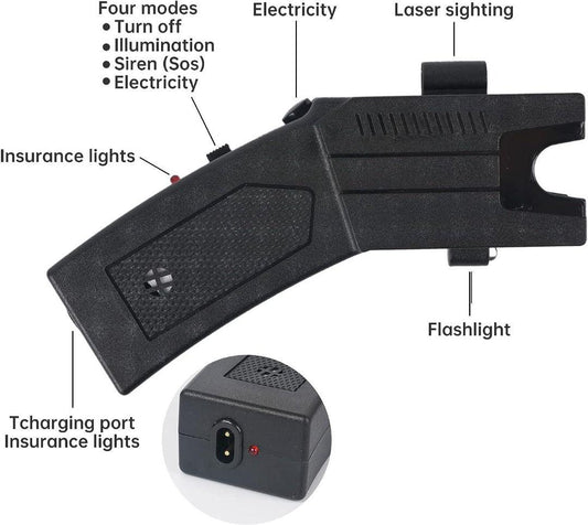 80KV STUN GUN LAUNCHER W/ 3X CARTRIDGES - NeonSales {{ shop.shopifyCountryName }}