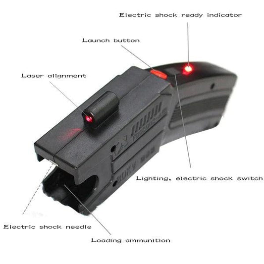 80KV STUN GUN LAUNCHER W/ 3X CARTRIDGES - NeonSales {{ shop.shopifyCountryName }}