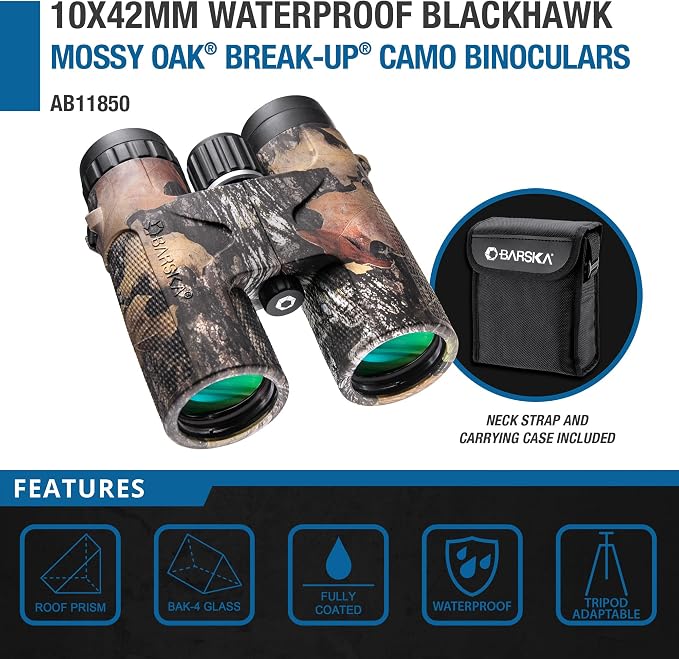 BARSKA 10X42 WP MO BLACK HAWK BINOCULAR
