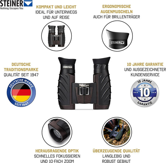 STEINER 10X26 SAFARI ULTRASHARP COMPACT BINOCULAR