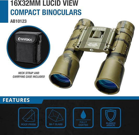 BARSKA 16X32 LUCID VIEW CAMO BINOCULAR