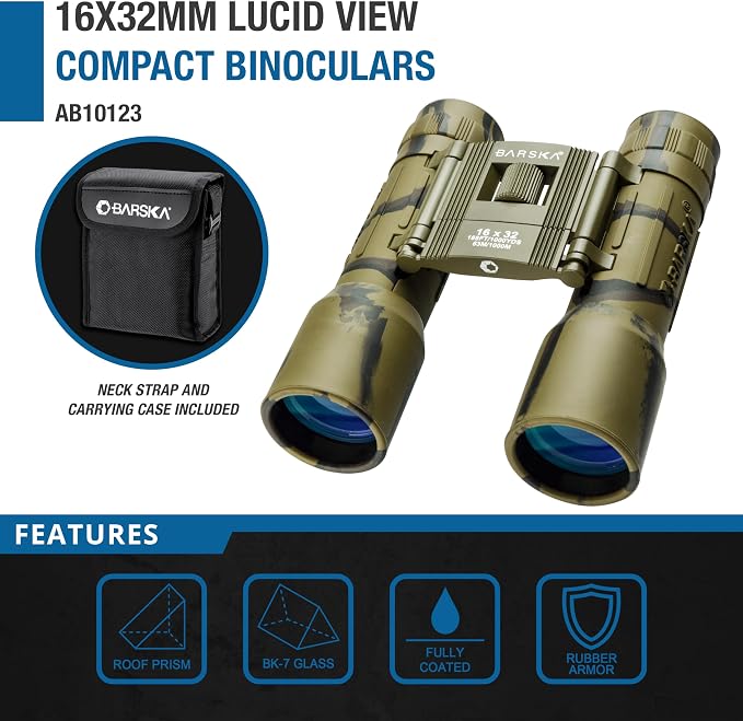 BARSKA 16X32 LUCID VIEW CAMO BINOCULAR