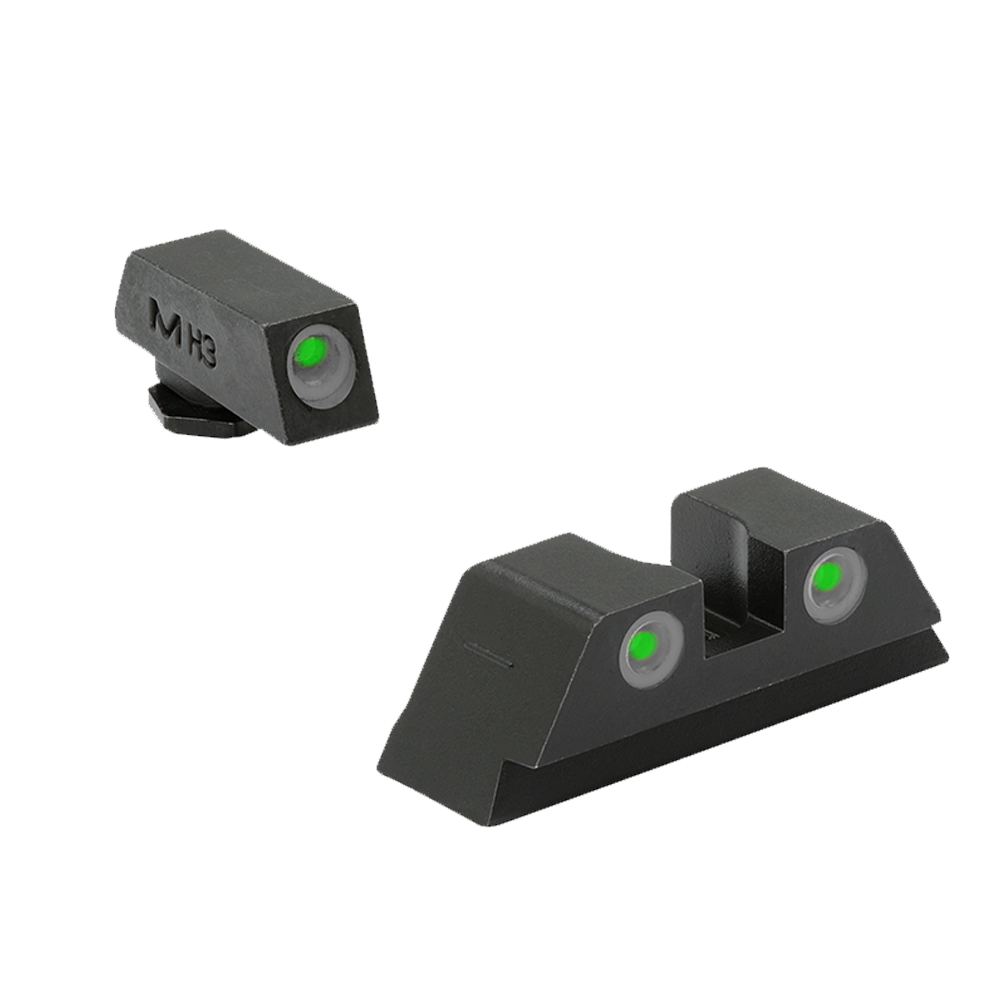 Meprolight Mepro Tru-Dot fixed tritium night sight set for Glock, green/green