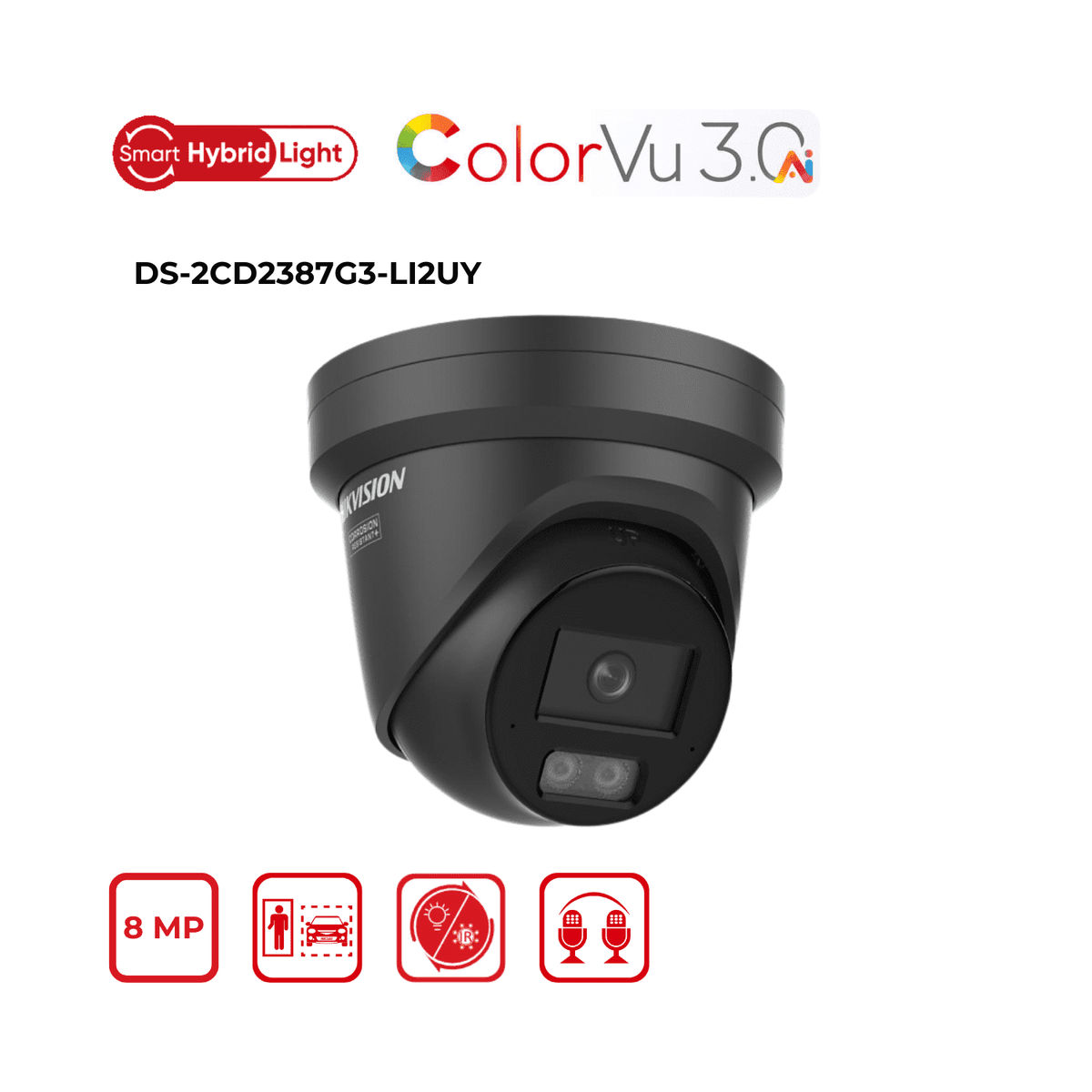 Hikvision DS-2CD2387G3-LI2UY 8MP ColorVu turret camera