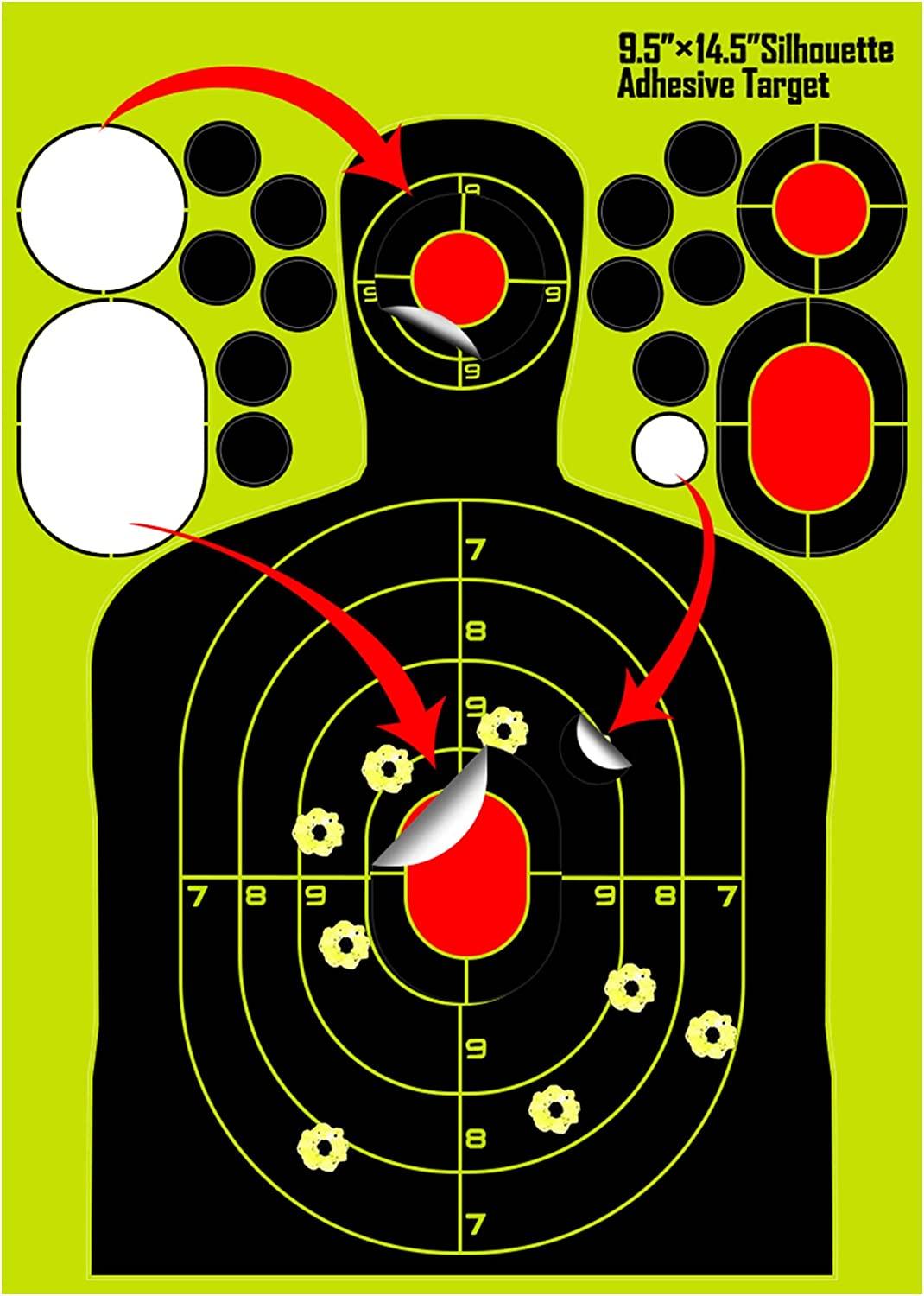 9.5x14.5" ADHESIVE HI-VIS TARGET SHEETS - 10's - NeonSales {{ shop.shopifyCountryName }}
