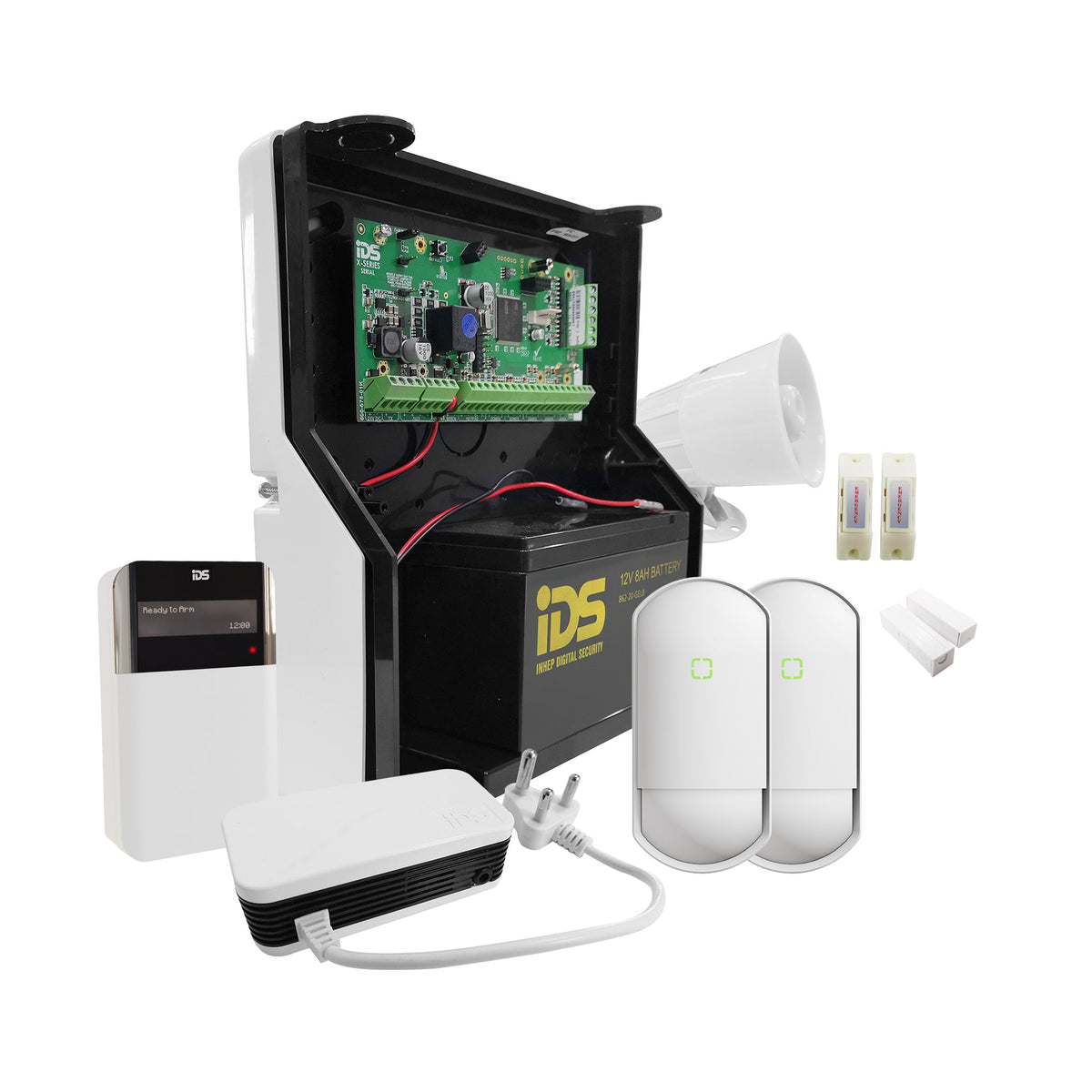 IDS X64 wired alarm kit with Optex FlipX detectors