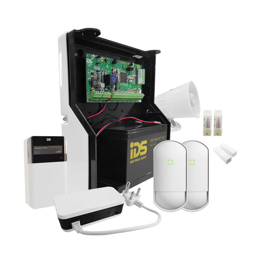 IDS X64 wired alarm kit with Optex FlipX detectors