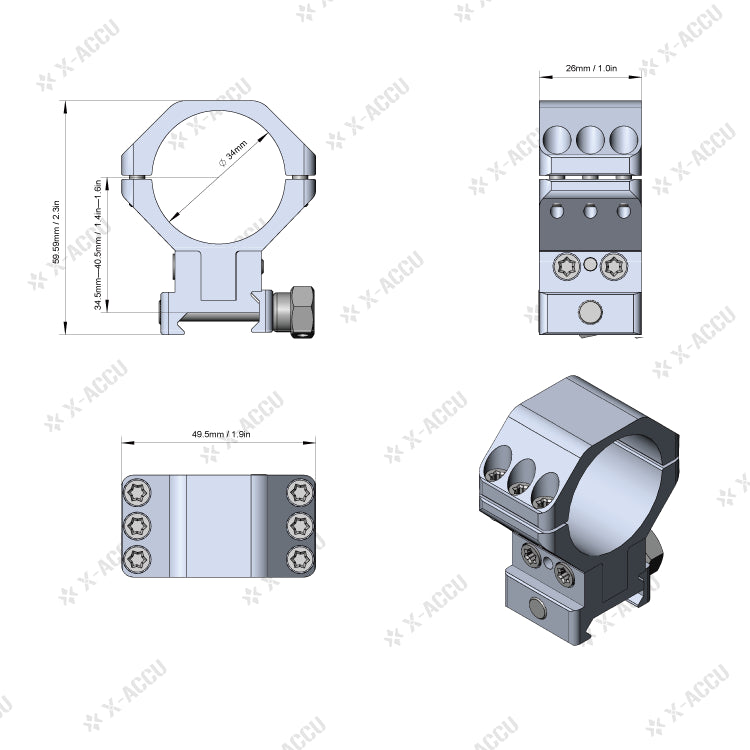 VECTOR OPTICS PICATINNY RINGS 34MM 40MOA - NeonSales {{ shop.shopifyCountryName }}