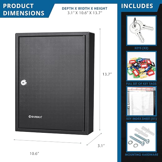 BARSKA CB13232 KEY LOCK CABINET LOCK BOX