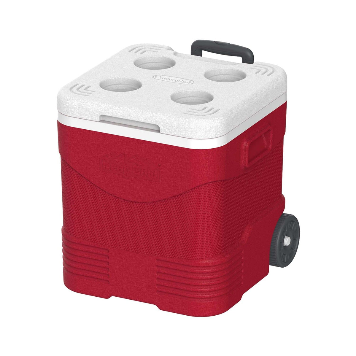 Cosmoplast KeepCold 45L Trolley Cooler Box, White-Orange