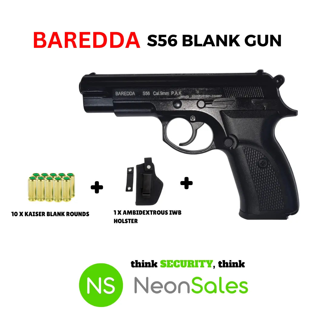 BAREDDA S56 BLACK + 10 BLANKS + HOLSTER