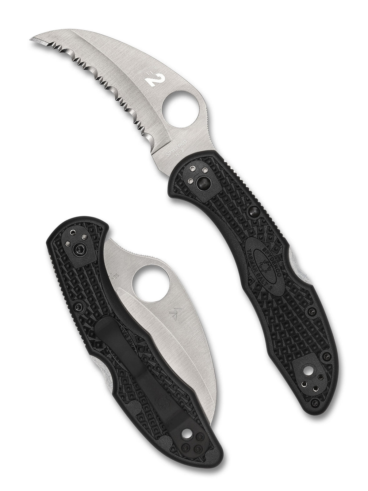 Spyderco Tasman Salt 2 Hawkbill SpyderEdge, Black