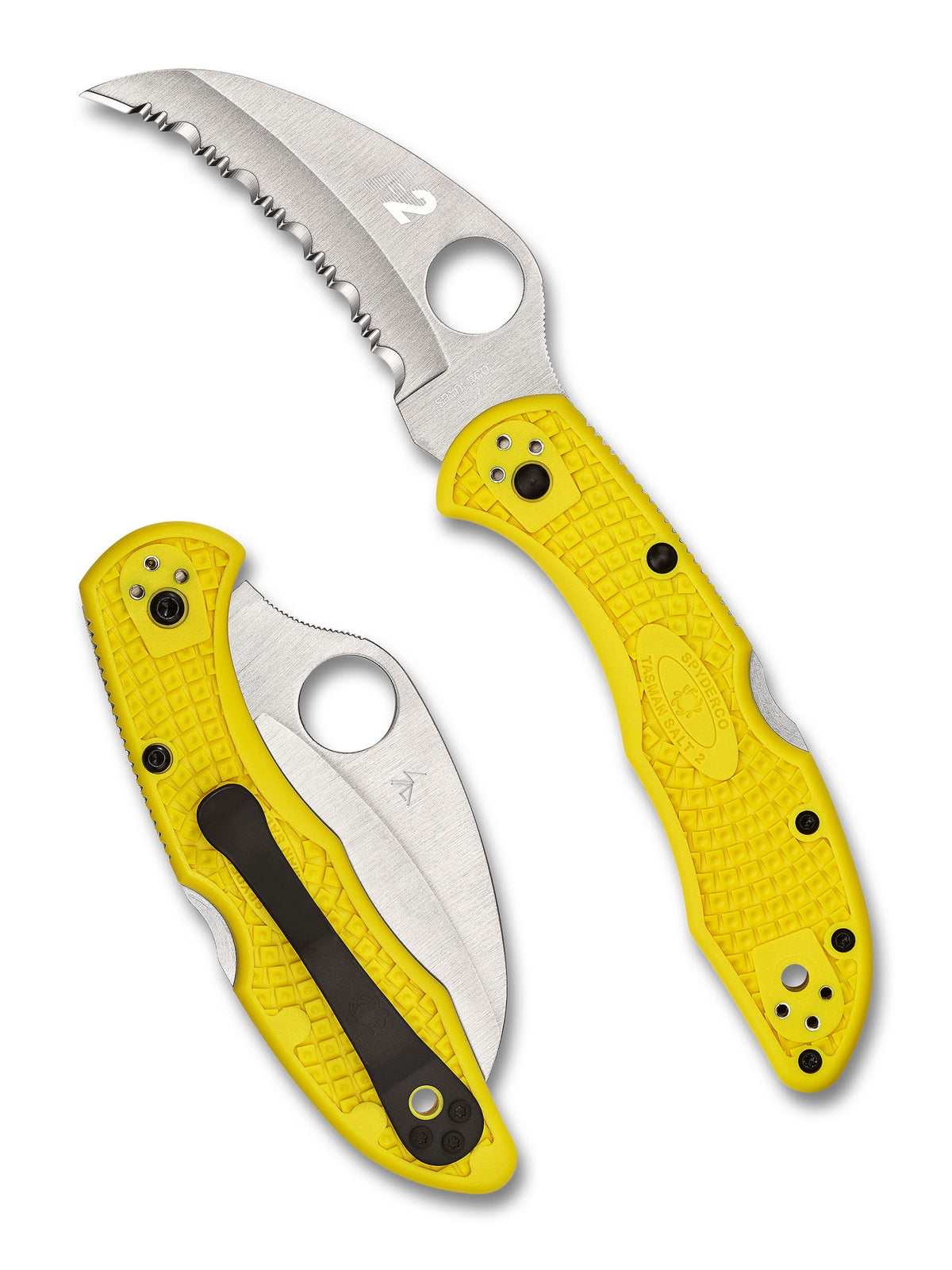 Spyderco Tasman Salt 2 Hawkbill SpyderEdge, Yellow