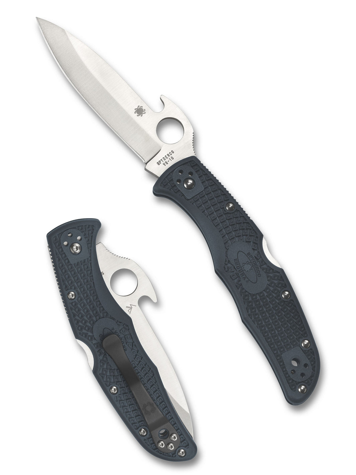 Spyderco Endura 4 Wave Dark Grey FRN PlainEdge