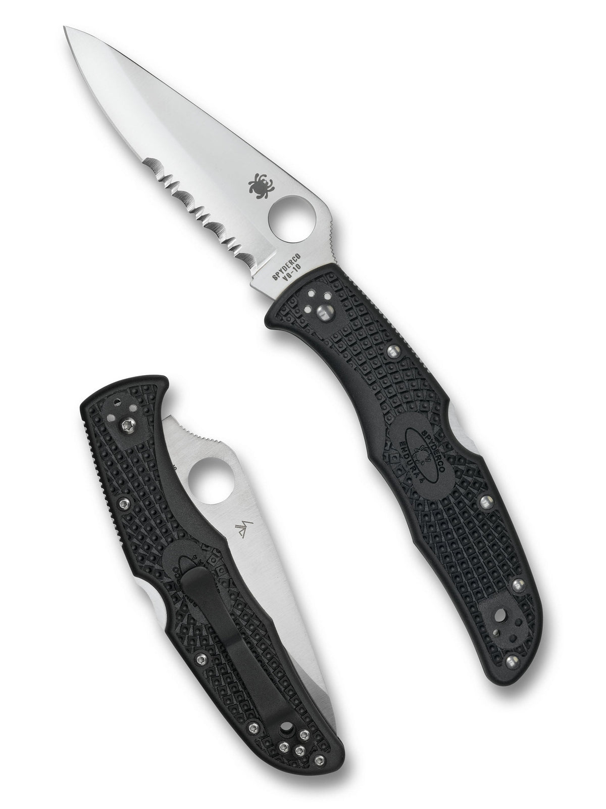 Spyderco Endura 4 Lightweight Black FRN CombinationEdge