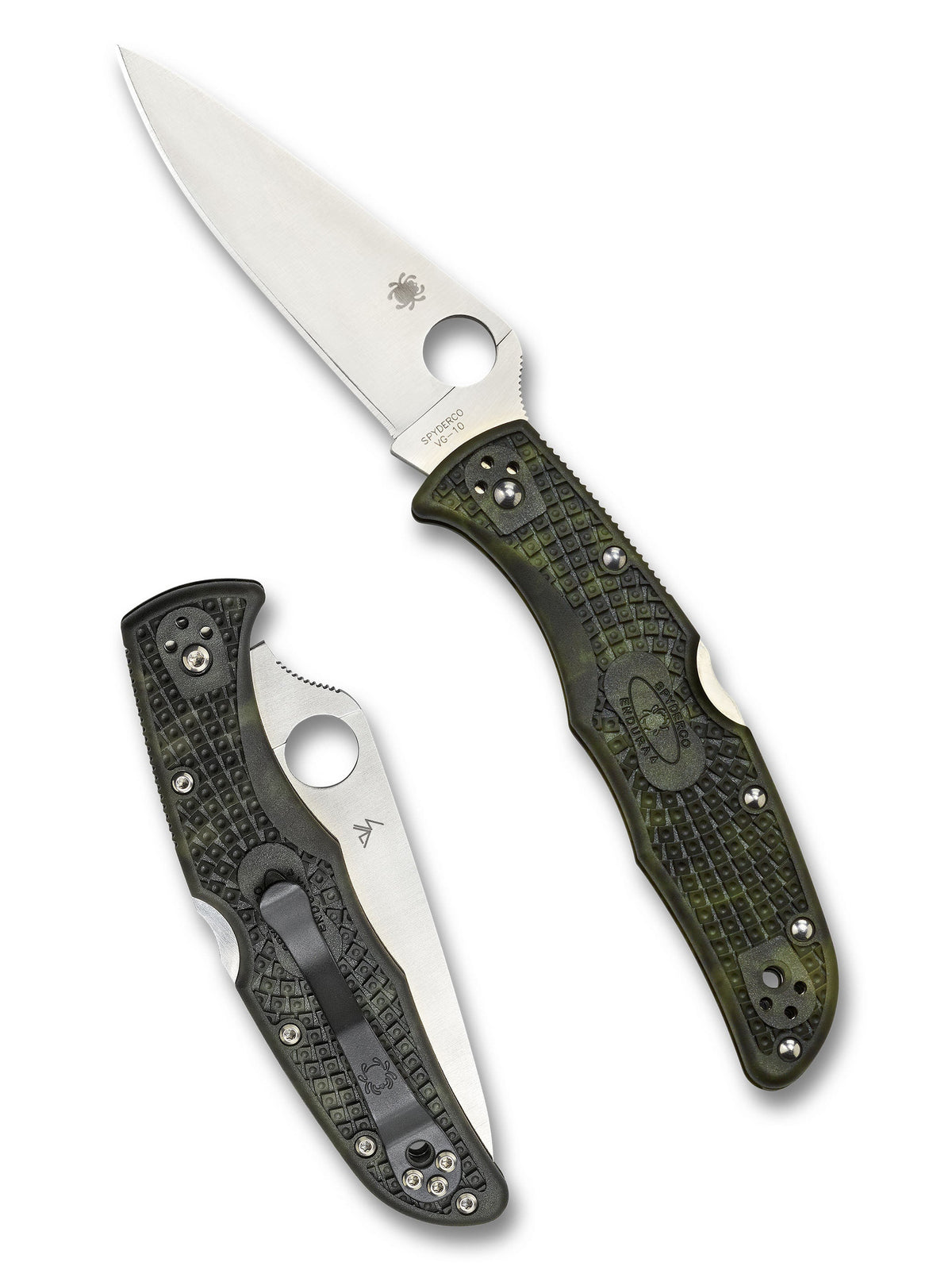 Spyderco Endura 4 Flat Ground ZOME Green