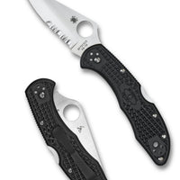 Spyderco Delica 4 Lightweight Black FRN CombinationEdge