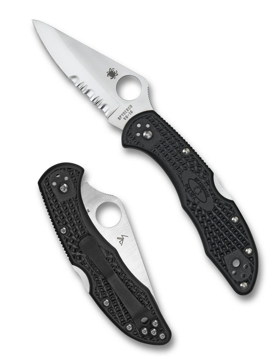 Spyderco Delica 4 Lightweight Black FRN CombinationEdge
