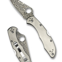 Spyderco Delica 4 Titanium Damascus