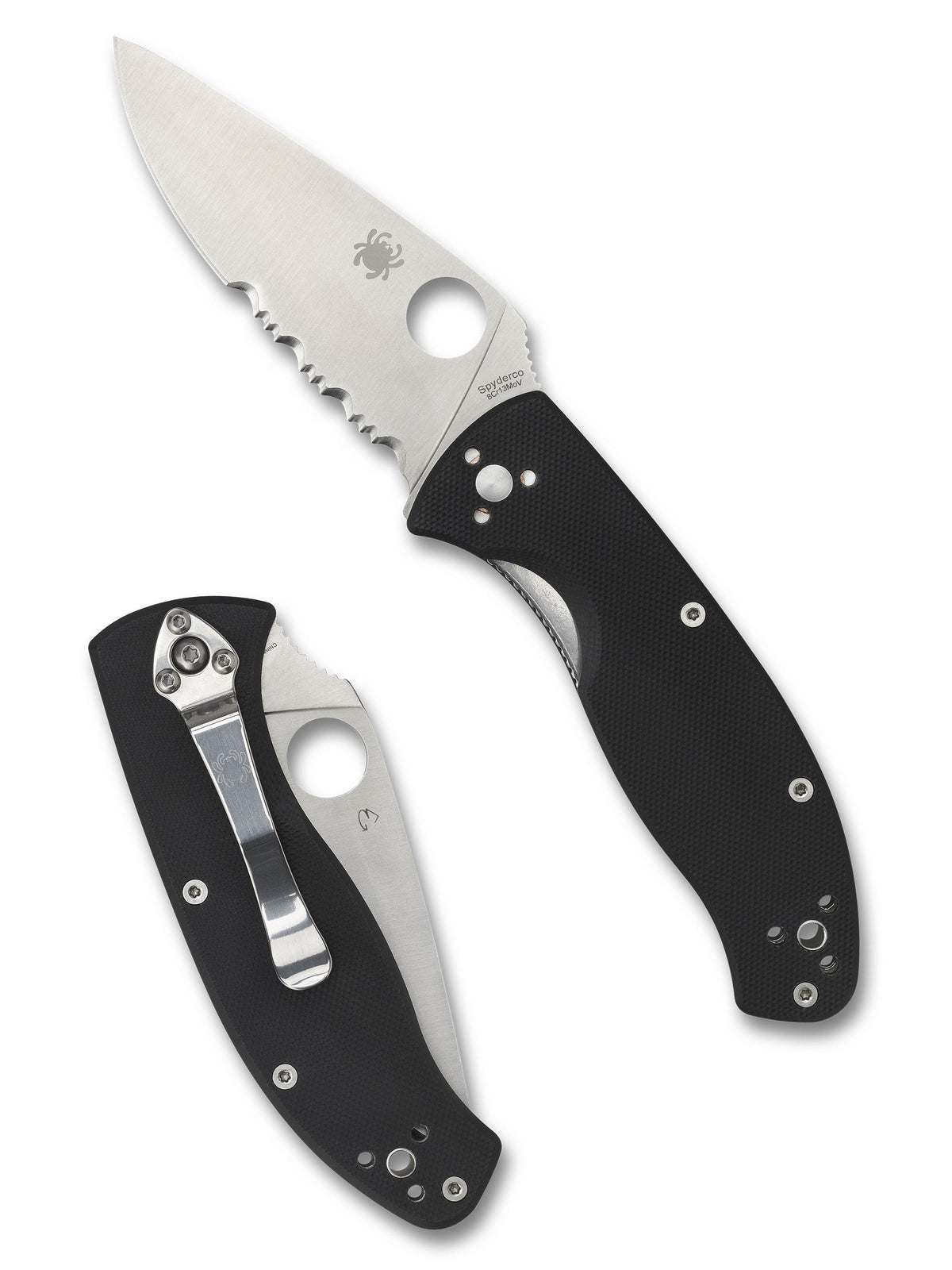 Spyderco Tenacious Black G10 CombinationEdge