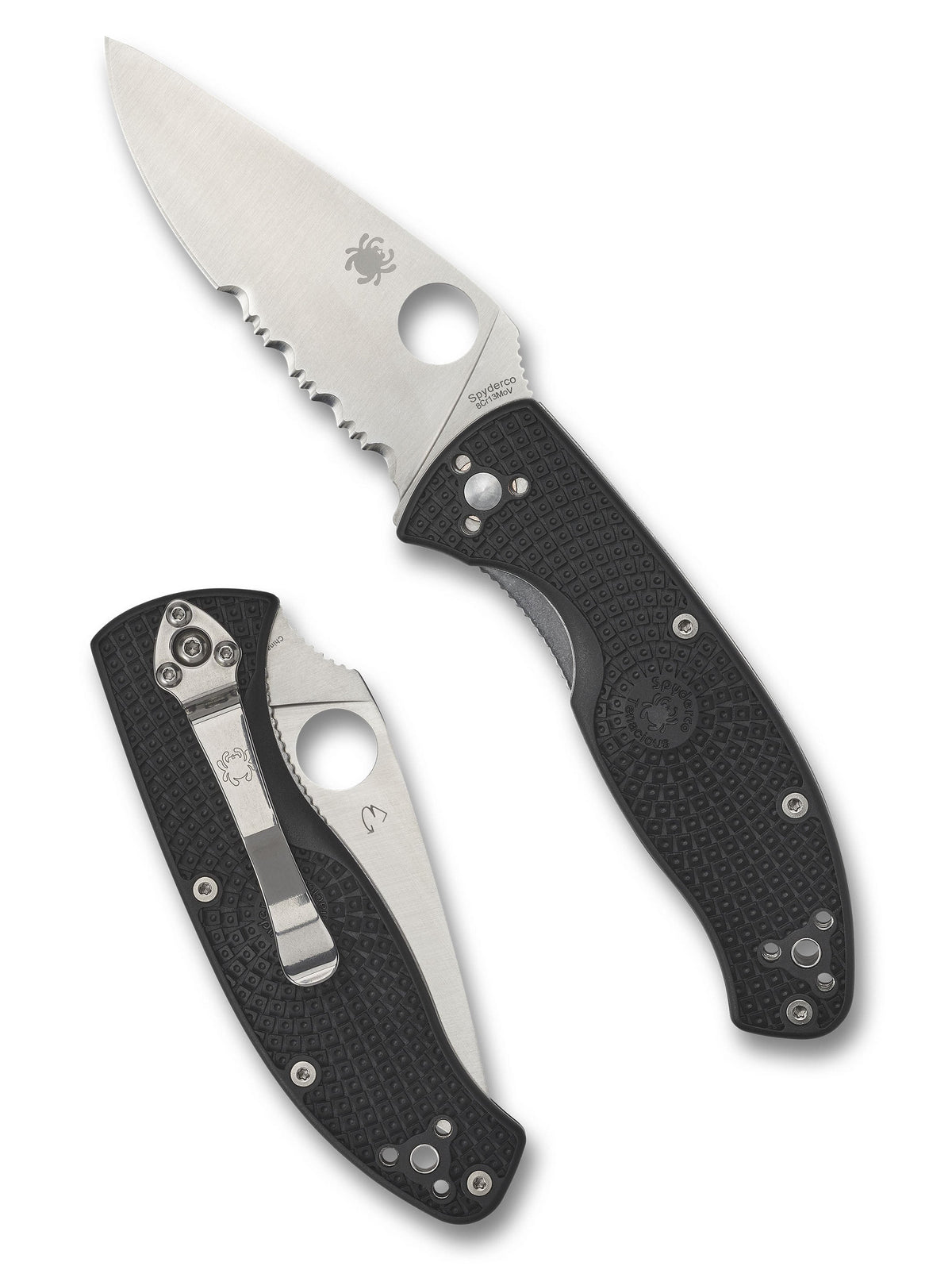 Spyderco Tenacious Lightweight Black FRN CombinationEdge
