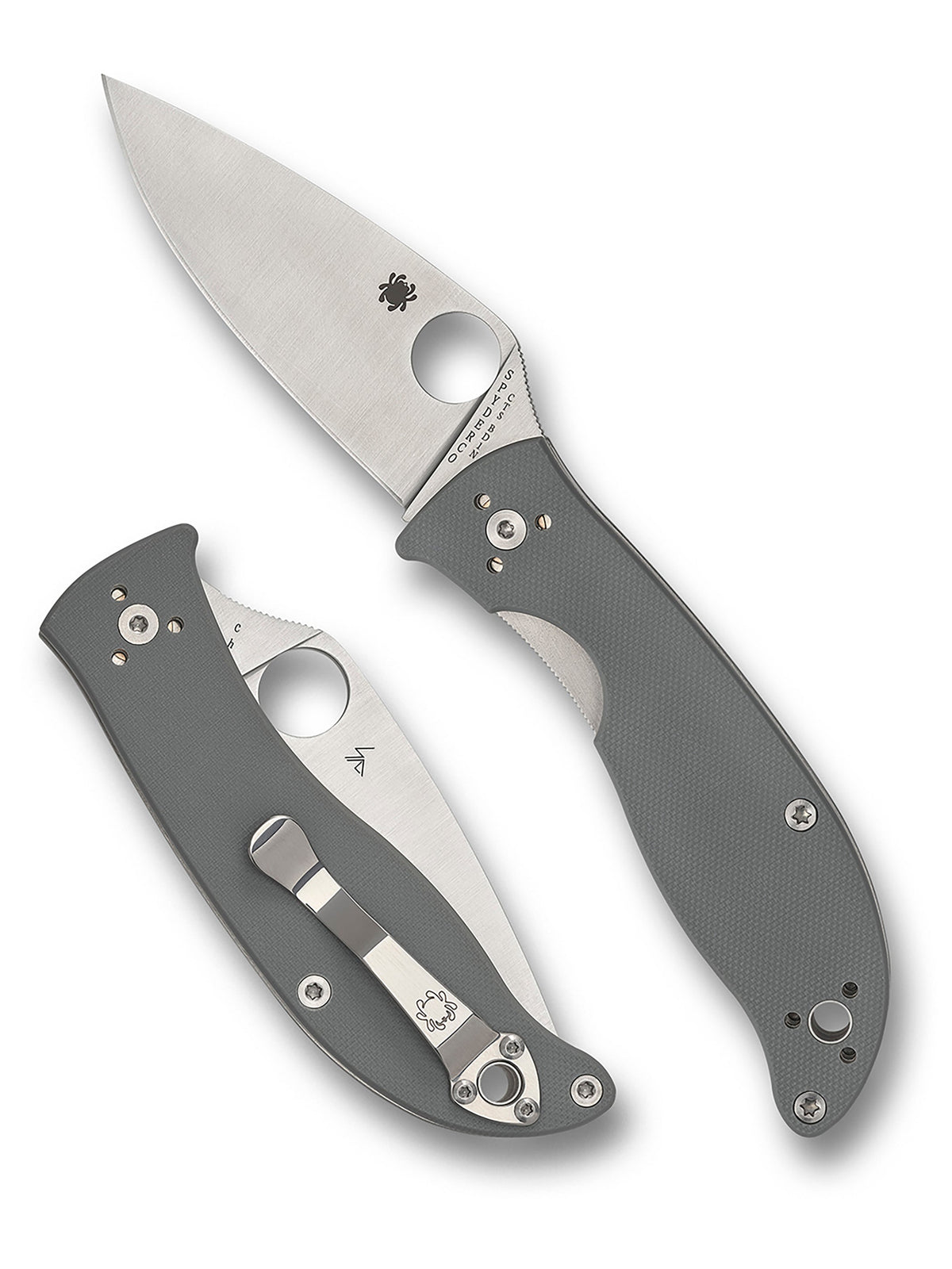 Spyderco Polestar Grey G10 PlainEdge