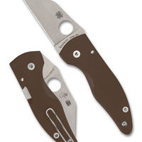 Spyderco MicroJimbo Brown G10 CPM 15V Sprint Run