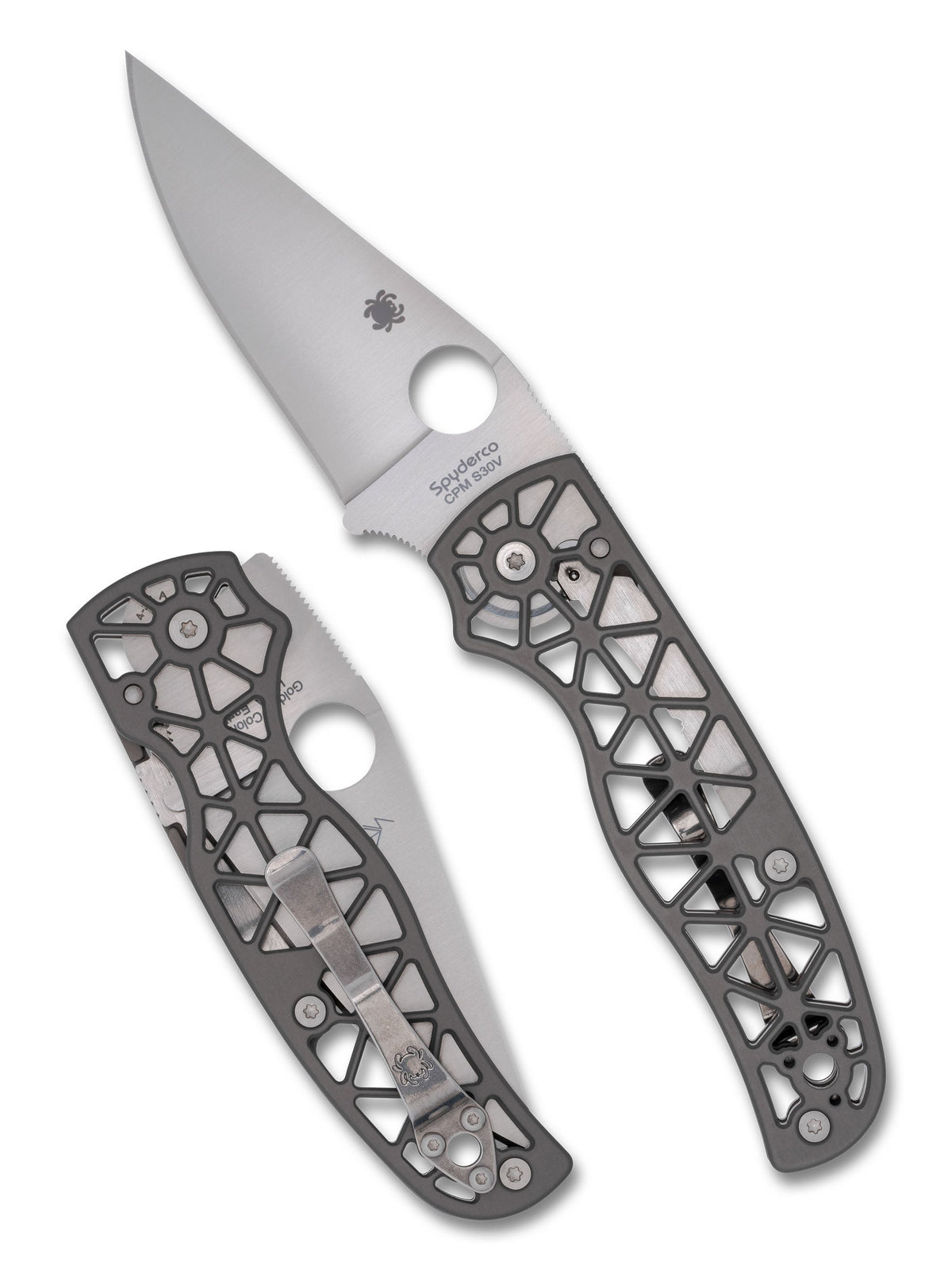 Spyderco Edgerati Grey Aluminium PlainEdge