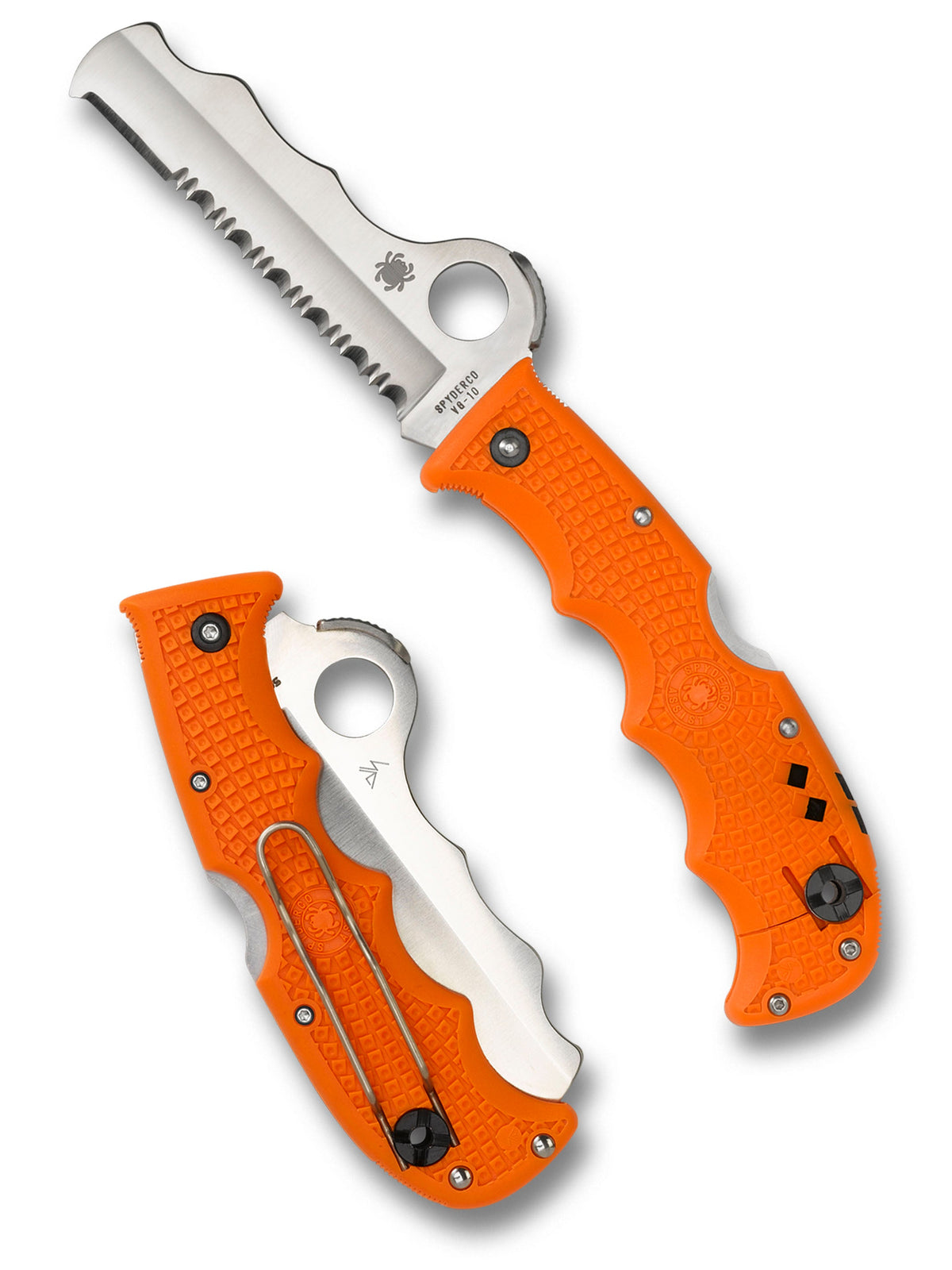 Spyderco Assist Orange FRN CombinationEdge
