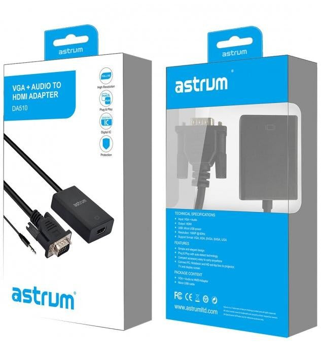 ASTRUM DA510 VGA TO HDMI ADAPTER - DA510