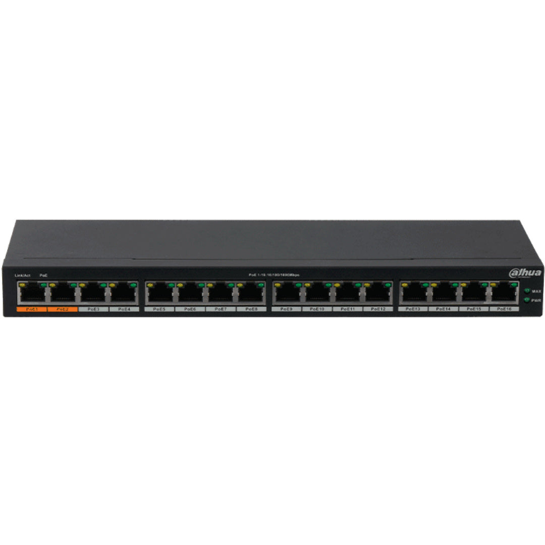 DAHUA 16 PORT UNMANAGED GIGABIT POE SWITCH