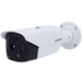 Hikvision outdoor security CCTV camera with dual lenses and wall-mount bracket